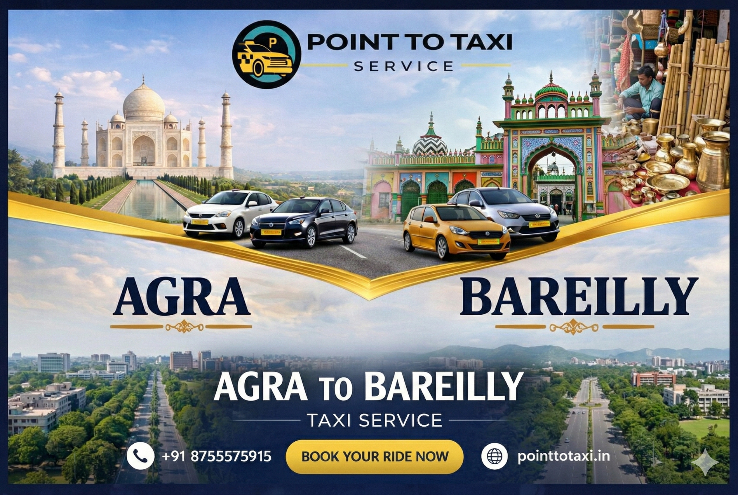 Agra to Bareilly Taxi Service